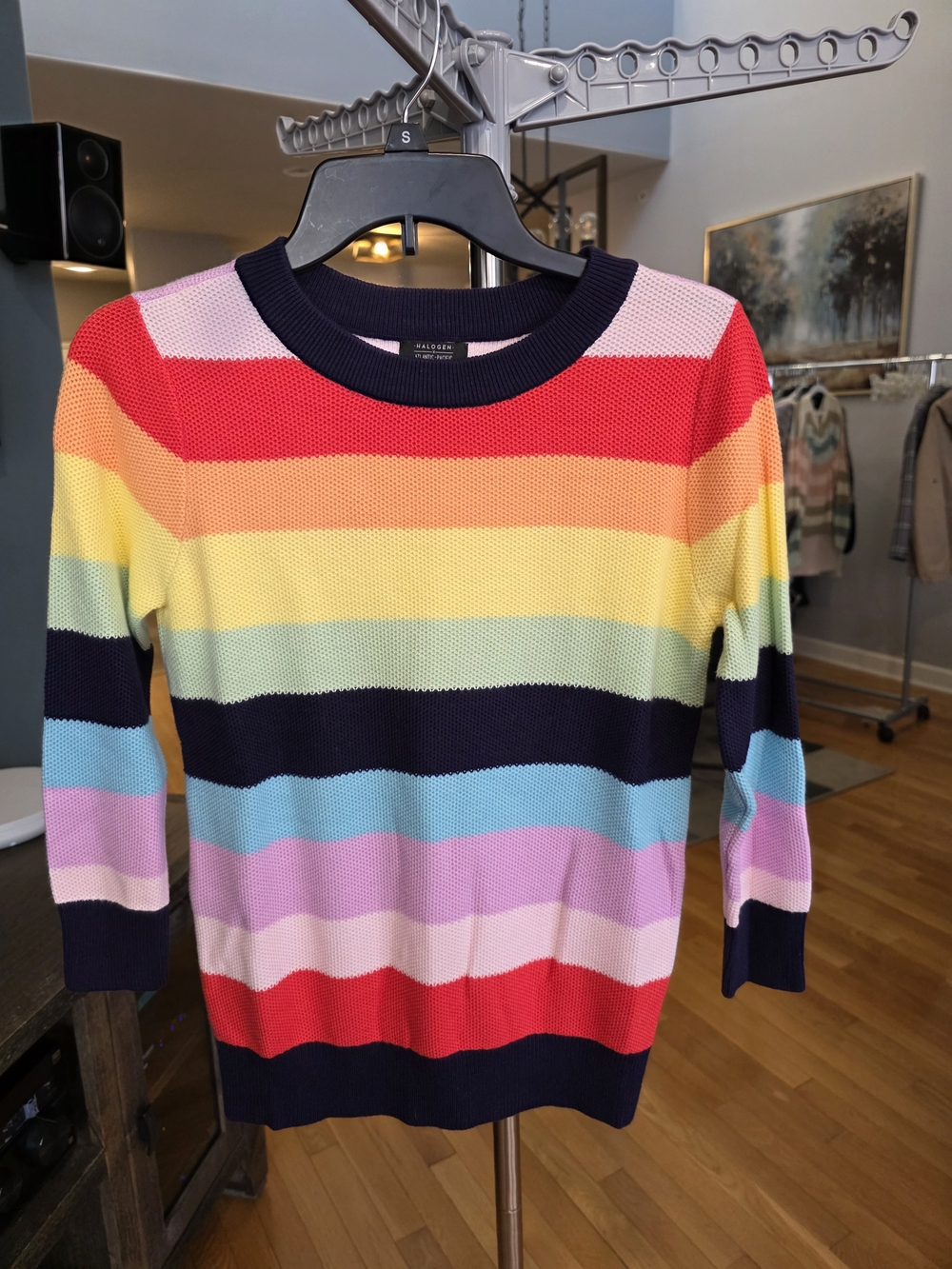 Multicolor Striped Crewneck Sweater